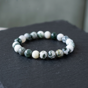 Bracelet élastique artisanal certifié en jaspe rouge 8 mm, perles de pierres semi-précieuses, style guérison des chakras, avec carte de certificat - Product Image 3