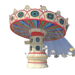 China Supplier Outdoor Amusement Park Games Thrilling Rotating 24 Seats Swing Carousel Flying Chair Rides For Sale
