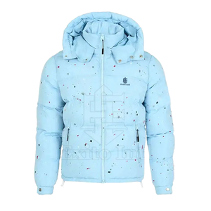 Chaqueta de Invierno Acolchada para Hombre con Logotipo Personalizado, Relleno de Poliéster, Capucha, Tela de Nailon/Poliéster, Manga Larga, Estilo Urbano, Servicio OEM - Product Image 1
