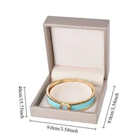 Ensemble d'Emballage Élégant en PU Bague Bracelet Collier Bracelet Cadeau de Mariage Boîte à Bijoux