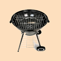 Barbecue au charbon de bois industriel et commercial, de type restaurant, pour cuisine extérieure, avec fumoir argentin et remorques à brochettes