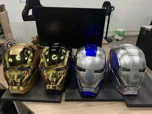 <span class=keywords><strong>Casco</strong></span> <span class=keywords><strong>de</strong></span> Cosplay <span class=keywords><strong>Iron</strong></span> <span class=keywords><strong>Man</strong></span> Mark 5 con Apertura y Cierre Automático por Voz y Control Remoto Táctil para Halloween - Product Image 6