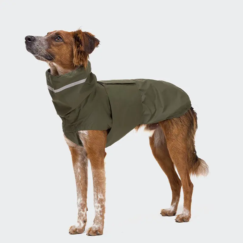 Custom Recycled Dog Clothes Animais Impermeável Rain Jacket Reflective Dog Raincoat