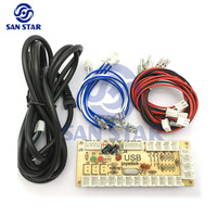 Neo Geo jeu d'arcade kit de bricolage carte USB contrôleur Pc Raspberry Pi zéro retard Style américain 8 voies Joystick Happ bouton en gros