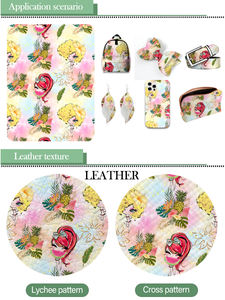 Оптовая продажа водонепроницаемой искусственной кожи с милым мультяшным рисунком для девочек, полуполиуретановая, настраиваемая, в рулонах, для сумок, диванов и рукоделия - Product Image 6