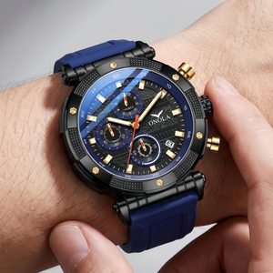 Nuovo Orologio di Lusso da Uomo di Alta Gamma Resistente all'Acqua, Cronografo Multifunzione di Moda con Cinturino <span class=keywords><strong>in</strong></span> Silicone Impermeabile, Orologio al Quarzo all'Ingrosso - Product Image 2