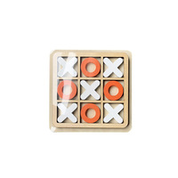 Jeu de Tic Tac Toe en bambou et bois personnalisé avec logo ECO 2024, portable, pour enfants et adultes, cadeau promotionnel
