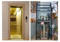 Ascenseur de luxe en acier inoxydable pour bâtiments commerciaux, hôtels, appartements – Grande vitesse, grand espace, traction sans engrenages