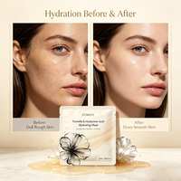 Masque Gel Anti-Âge Éclaircissant à l'Acide Hyaluronique et aux Probiotiques (PGA, Lactobacillus) à Base de Champignons de Neige (Tremella) pour le Visage – Marque Privée