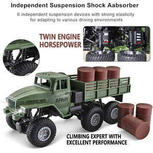 Camión militar <span class=keywords><strong>de</strong></span> juguete con control remoto <span class=keywords><strong>de</strong></span> 4 canales a <span class=keywords><strong>escala</strong></span> 1:16 con 6 tambores, juego <span class=keywords><strong>de</strong></span> vehículos RC del ejército para aventuras al aire libre y juegos <span class=keywords><strong>de</strong></span> rol - Product Image 2