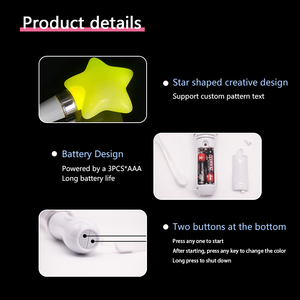 Chất lượng cao Neon <span class=keywords><strong>LED</strong></span> nhấp nháy Sao Đảng <span class=keywords><strong>Wand</strong></span> thiết kế mới phát sáng thanh cho trẻ em hoàn hảo giáng sinh & Trường bên ủng hộ - Product Image 4