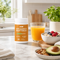 Capsule de vitamine E en gélule souple à marque privée, antioxydant, soutien immunitaire, soin de la peau pour femmes, complément alimentaire beauté pour adultes et femmes