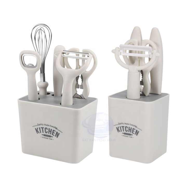 Utensils Kitchen Stainless Steel Peeler Set Kitchen Accessories 6-piece Set with Storage Alat Dapur Fruit Knife Set