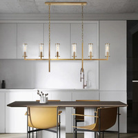 Lustre à deux niveaux Liaison avec verre craquelé