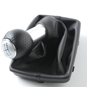 หัวเกียร์รถยนต์ FUXIN หุ้มหนัง สำหรับ Audi A4 สีเงิน เกียร์ธรรมดา 6 สปีด - Product Image 2