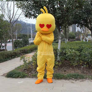 Costumi Professionali di <span class=keywords><strong>Personaggi</strong></span> dei Cartoni Animati Sheng Chi, Costume da Paperino Giallo con Espressioni Divertenti per Spettacoli - Product Image 2