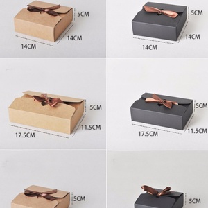 Custom Recyclable Made <b>Wedding</b> Favor Kraft Paper <b>Gift</b> <b>Box</b> Small Ribbon Small <b>Gift</b> 4 Colors Candy <b>Wedding</b> <b>Box</b> Favor - Product Image 6