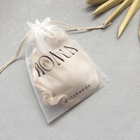Pochette en PVC givré imperméable avec cordon de serrage, personnalisable avec logo, pour emballage en plastique, vente en gros