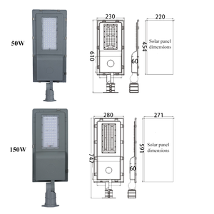 Lampadaire <span class=keywords><strong>Solaire</strong></span> LED 100W Haute Qualité Direct Usine 14000 <span class=keywords><strong>Lumens</strong></span> 180LM/W Indice IP65 Garantie 3 Ans pour Utilisation Extérieure - Product Image 5