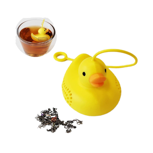 Infusor de Té de Silicona con Forma de <span class=keywords><strong>Patito</strong></span> Creativo - Juego de Utensilios de Cocina Reutilizables para Té Suelto - Product Image 4
