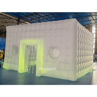 Tente Gonflable Professionnelle Blanche pour Boîte de Nuit, Camping Extérieur avec LED pour Location de Fêtes, Durable