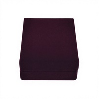 Boîte à bijoux rectangulaire en bois de luxe en velours avec motif carré et taille personnalisée pour une présentation élégante