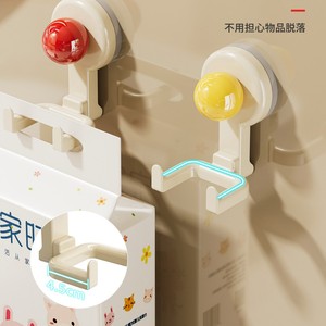 Imega Suction Cup Double Headed Hooks 2 Hooks Heavy Duty <b>Kitchen</b> Bathroom Towel Toilet <b>Paper</b> Holder - Product Image 2