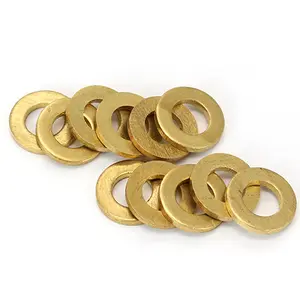 Arandelas planas de anillo de latón DIN125 finas de cuña personalizada M4 M6 M11 M22 arandelas planas grandes de cobre métrico arandelas de guardabarros