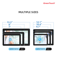 GreenTouch-Monitor de pantalla táctil capacitiva de 8 pulgadas, diseño de marco abierto, USB Plug-and-Play para aplicaciones educativas de señalización digital
