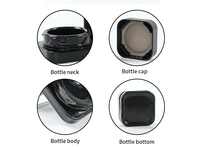Pot en verre résistant aux enfants vis en plastique noir joint en aluminium industriel pour crème alimentaire cosmétiques fleurs soin de la peau Lotion stockage