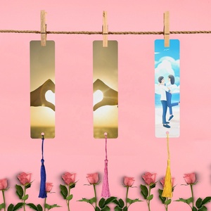 Marque-page personnalisé, impression de cadeaux d'affaires promotionnels, aluminium en vrac, logo personnalisé, signets photo, marque-page à sublimation - Product Image 6