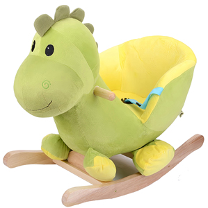 Kids <b>Dinosaur</b> Wooden Plush Rocking <b>Chair</b> - Best-selling Adorable Design - Product Image 1