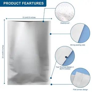 Оптовая продажа в наличии, индивидуальная упаковка для маски из фольги, Алюминиевая сумка из чистого алюминия
