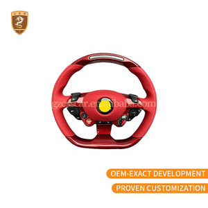 Volante de Fibra de Carbono de Lujo para <span class=keywords><strong>Ferrari</strong></span> 458 F8 488 812 GTC4 California T F12 <span class=keywords><strong>FF</strong></span>, Volante LED, Piezas de Automóvil - Product Image 6