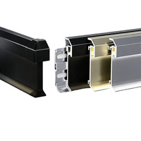 Plinthes en aluminium de qualité supérieure, bandes LED basse tension, résistantes à la corrosion, textures multiples, auto-adhésives, cuisine, escalier