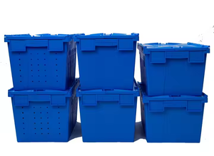 <span class=keywords><strong>Caisse</strong></span> de rangement en PP vierge à 100 % avec couvercle intégré, empilable, pour déménagement, en plastique - Product Image 2