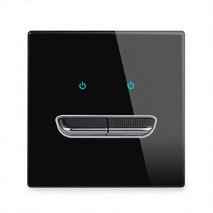 टॉगल रीसेट स्विच 86 ब्लैक ग्लास पैनल की अगुवाई वाली रोशनी ip20 लौ रिटरेंट इन्सुलेशन ewall सॉकेट सेट पूर्ण श्रृंखला - Product Image 2