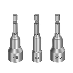 5.5mm-14mm Điện tử một cách nhanh chóng thay đổi điện từ NUT setters Hex Shank Metric Ổ cắm cờ lê 65mm Chiều dài Hex ngắn Nut Setter - Product Image 5