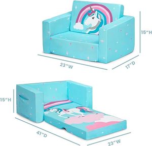 Раскладной диван 2-в-1 в лежак для спальни-легкий, портативный Удобный раскладной диван/спальный для детей - Product Image 3