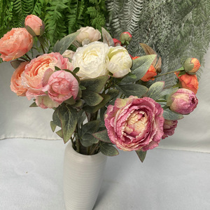 Usine de fleurs artificielles Yulong Craft, bouquet de pivoines artificielles 30cm-100cm, décoration de mariage, décoration de salon, décoration d'hôtel - Product Image 3