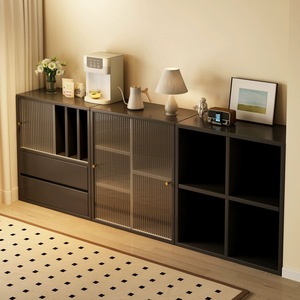 Mueble de Almacenamiento Modular de Madera Maciza Moderno con Puertas Corredizas para Sala de Estar, Dormitorio, Estudio, Librería - Product Image 3