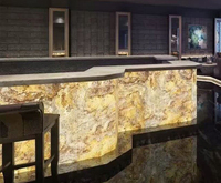 Comptoir de bar de luxe moderne et personnalisé avec éclairage LED pour bar à domicile et usage en centre commercial, garantie 10 ans