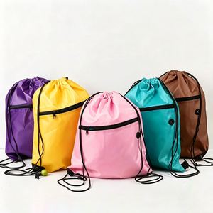 Custom Pattern Reusable Waterproof Nylon <b>Drawstring</b> <b>Backpack</b> for Gift Gym Sport - Product Image 2