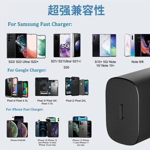 PD 25W Charger Type-C Fast <b>Charging</b> <b>Adapter</b> for Samsung Phones Black US Plug - Product Image 4