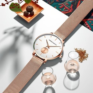 Montre Femme Tendance HANNAH MARTIN HM-1335 – Marque Haut de Gamme Hannah Martin, Mouvement Quartz Original, Bracelet en Maille Acier Inoxydable - Product Image 4