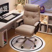 Chaise de bureau pour ordinateur - Chaise pivotante ergonomique réglable en hauteur, structure en acier, design minimaliste, base à cinq branches, accoudoirs fixes