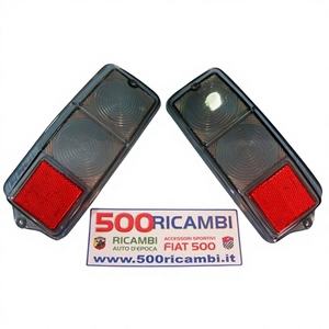 Fanale Posteriore Trasparente in Plastica Fumé per Fiat 500 EPOCA, Coppia per Veicoli con Fari Alogeni e Xenon, Generico - Product Image 1