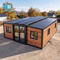 Maison conteneur de luxe extensible 20ft 40ft, villa modulaire en acier avec énergie solaire pour application d'hébergement en complexe hôtelier