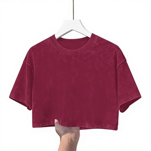 เสื้อยืดโอเวอร์ไซส์แขนสั้นคอกลมผู้ชาย ผ้าเจอร์ซีย์คอตตอนทรงหลวม สีพื้น ลุคทำสีซีดแบบ Distressed Acid Wash เป็นมิตรต่อสิ่งแวดล้อม รับสั่งทำ - Product Image 1