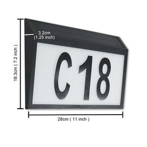 Solar Address Sign With LED Lights Landscape Street Outdoor Solar Illuminated House Number Sign for Garden - Product Image 3